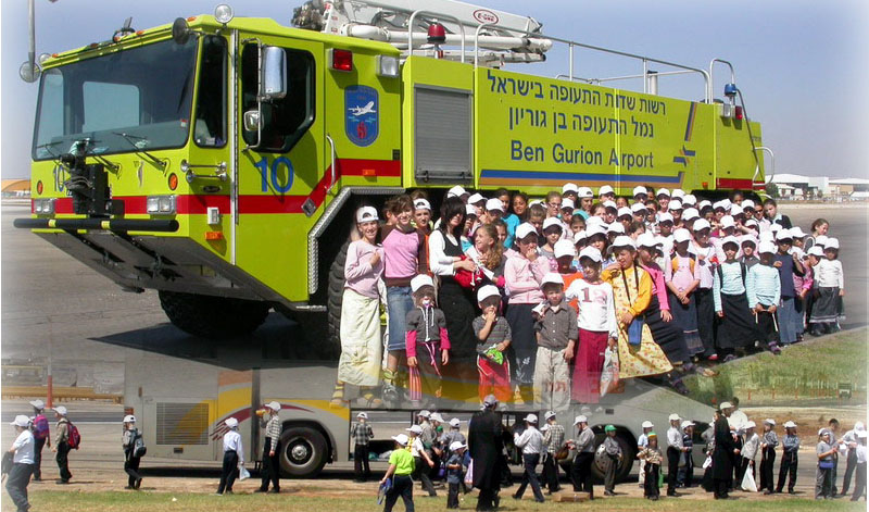 Summer Camps visiting Ben Gurion Airport (2014)